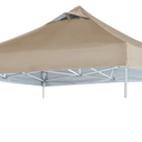 Beige Commercial Replacement Canopy Top for 160× 135in Straight Leg Pop Up Canopy Tent with Air Vent