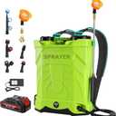 WFH Battery Powered Backpack Sprayer, 5.3 Gal, 100 PSI, 21V 2.6Ah Battery