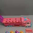 Car Toys for Kids 3-5, Carrier Truck Toy Gifts for 3 4 5 6 7 Year Old Girls, Foldable Race Track Monster Trucks with 6 Mini Cars, Birthday Gifts for Kids Girls 4-6