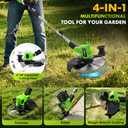 21V Cordless Weed Wacker String Trimmer Edger with 11in Cutting Width