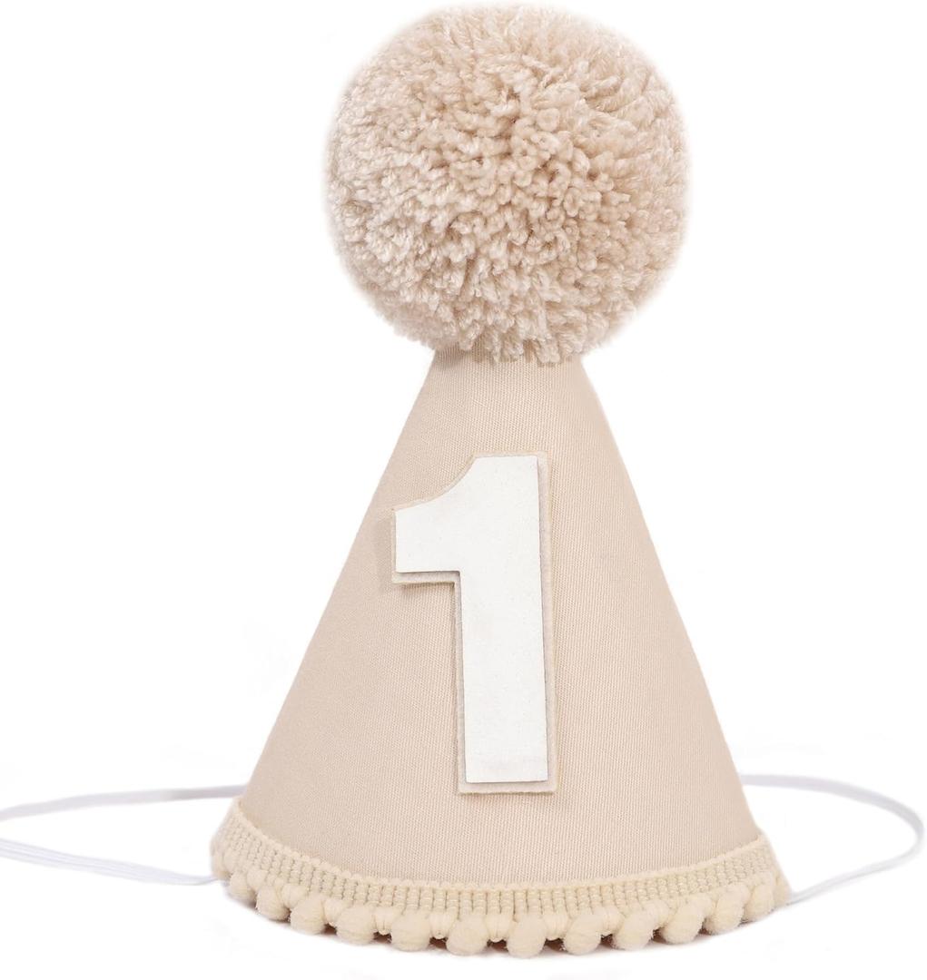 Boys 1st/First Birthday Cone Hat - One Year Old Boy Birthday Decorations.
