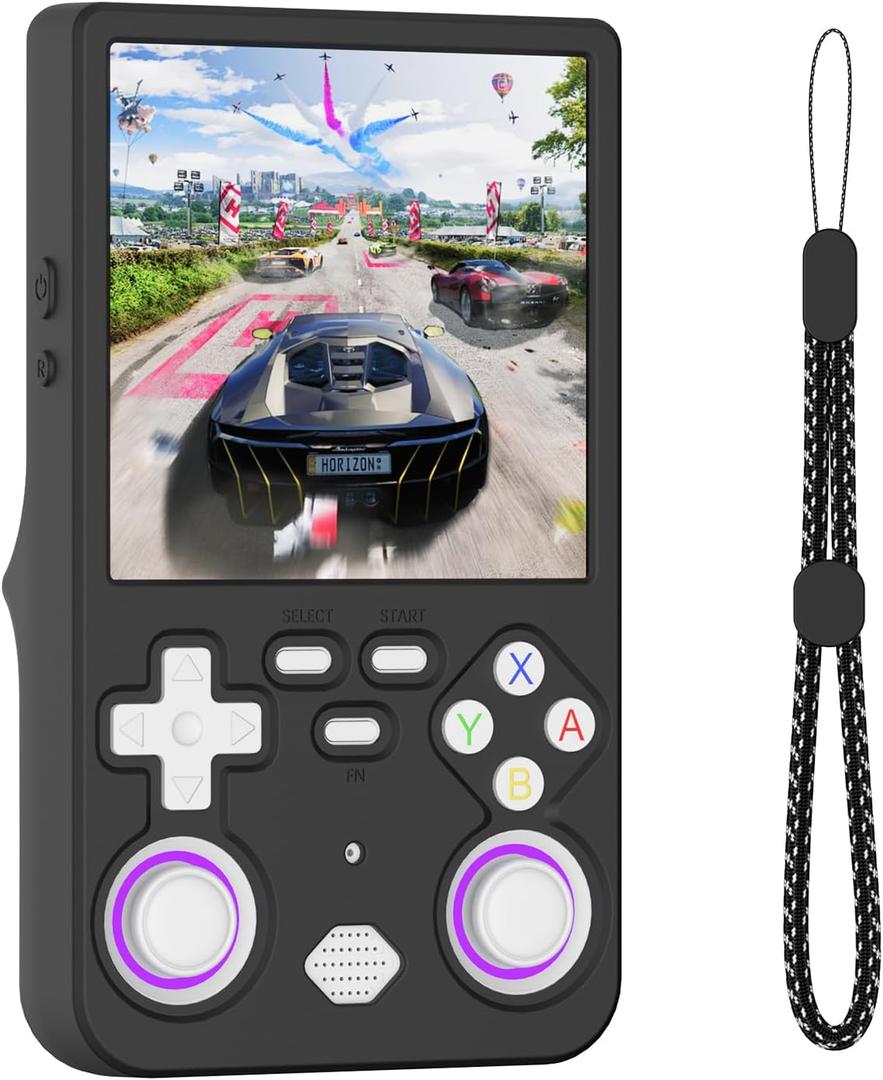 2 x Silicone Case for R36 Ultra, Anti-Slip Protective Cover with Lanyard, Shockproof Dustproof Skin, Ergonomic Grip, Precise Cutouts for Cooling Vents, Anti-yellowing Gaming Accessory for R36 UltraBlack