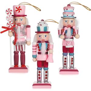 Kurt Adler 5" Wooden Candy Nutcracker Ornaments, 4 -Piece