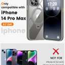 360 Rotatable Magnetic Stand for iPhone 14 pro max Case Compatible with Mag-Safe 16FT Military Drop Protection, Anti-Scratch/Fingerprint Shockproof iPhone 14 pro max Phone Case(Clear-Grey)