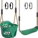 2Pcs Heavy Duty Swing Seats for Kid Full Bucket High Back & Anti Slip Seat