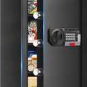 6.2 Cuft Large Fireproof Safe for Documents, Digital Security Personal Safety Box with Electronic Keypad and Spare Keys, Anti-Theft Fire Safe for Home Money Firearm Medicine