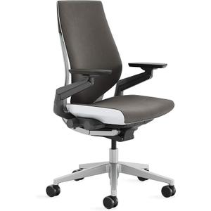 Steelcase Gesture Office Chair - Ergonomic Work Chair with Wheels for Carpet - Comfortable - Intuitive-to-Adjust for Desk - 360-Degree Arms - Graphite Gray Fabric, Standard Height Range