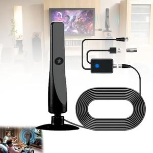 Wave Max TV Antenna 2025 for Campers, Wave Max 1500+ Miles Range TV Antenna,Digital Indoor with Amplifier Signal Booster, Portable Suction Cup Plug Play, Support 8k 4k 1080(1pc)