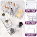 25 Pcs Clear Drawer Organizer, Adjustable Drawer Storage Box, 3-Size Desk Drawer Organizer, Acrylic Storage Bins for Makeup, Cosmetic, Kitchen Utensils, Bedroom Dressers Tool Organizer for Gadgets
