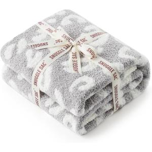 Snuggle Sac Leopard Throw Blanket for Couch Bed Sofa 50x60 inches, Reversible Grey Leopard Blanket Ultra Soft Cozy Blankets for Women Mothers Birthday Gifts Snuggle Sac Leopard Throw Blanket for Couch Bed Sofa 50x60 inches, Reversible Grey Leopard Blanket Ultra Soft Cozy Blankets for Women Mothers Birthday Gifts