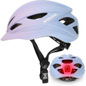 DKONI Bike Helmet Adult Urban:Bicycle Helmet for Men Women with USB Charge Detachable Taillight Helmets for Commuter Cycling Scooters