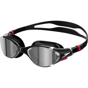 Speedo Unisex-Adult Swim Goggle Biofuse 2.0 (One Size, Black/Chrome Mirrored)