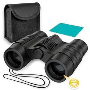 Binoculars Toys for Kids 3 4 5 6 Year Old Boys Girls Toddler Binoculars for Bird Watching Camping Hiking, Educational Learning Outdoor Toy, Halloween Christmas Birthday Gifts for Kid Ages 3-5 4-6 5-7 (Black)