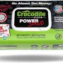 Crocodile Cloth PowerSCRUB Cleaning Wipes  80 (15" x 10") Dual-Surface Cloths, Heavy-Duty, Moist, Absorbent, & Disposable - Safe on Skin & Multiple Surfaces