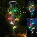 Hummingbird Solar Wind Chimes Outdoor, Father Gift, Birthday Gifts for Mother,Husband,Stepdad,Women,Grandma,Daughter,Aunt,Friend,Wife,Sister. dad and mom Gardening Gifts, Yard Decor