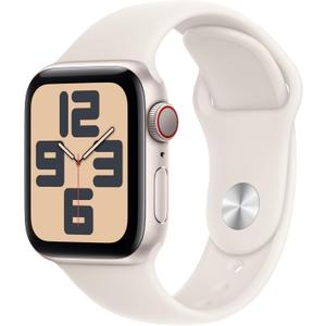 Apple Watch SE (2nd Gen) [GPS + Cellular 40mm] Smartwatch with Starlight Aluminum Case with Starlight Sport Band S/M. Fitness and Sleep Trackers, Crash Detection, Heart Rate Monitor, Retina Display
