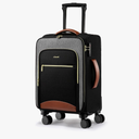 LOVEVOOK Carry On Luggage 22x14x9 Airline Approved with Spinner Wheels, 20 Inch Softside Suitcases, Lightweight Rolling Travel Carry on Suitcase with TSA Lock for Women Men, Black-gray-brown
 1 sustainability feature