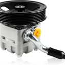 Power Steering Pump with Pulley Compatible with Infiniti M35 V6 3.5L 2006 2007 2008, Infiniti G25 V6 2.5L 2011 2012, Replacement for 49110-EG000, 49110-JK000