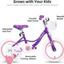 JOYSTAR Fairy Girls Bike for Toddlers and Kids Ages 2-8 Years Old, 12  Inch Kids Bike with Training Wheels, Handbrake and Basket, Toddler Girl Bike, Children Bicycle