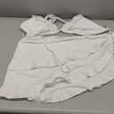 Women's 3 Piece Plus Size Lettuce Trim Bikini Halter Tie Side Triangle Set with Beach Skirt High Cut Bikini Swimsuit (X-Large Plus, White)