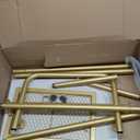 Gold Clothing Rack with Shelves, Coat Racks Freestanding with Marble Base, Clothing Rack for Hanging Clothes, Gold Garment Rack for Boutiques, Bedroom (2 tier, 31.5")