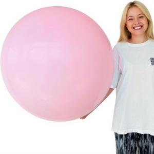 Big Pink Balloons - 36 Inch Pastel Pink Balloons Giant Jumbo Latex Balloon Extra Large Round Balloon for Baby Shower Gender Reveal Birthday Party Decorations, Photo Shoot
