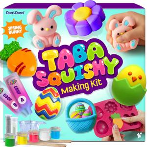 Easter Taba Squishy Making Kit for Kids - Squishies Easter Crafts Activities - 6 7 8 9 10 11 12 Year Old Birthday Gift - Craft Kits for Girls Ages 8-12 - Kid Toys for Ages 5-7 - Cool Arts & Crafts