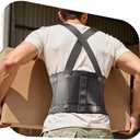 Medical-Grade Work Back Brace with Adjustable Shoulder Straps [Stronger Support & Breathable Mesh] Lower Back Support Belt for Men Women - Pain Relief for Lifting, Warehouse, Construction & Moving, 4XL