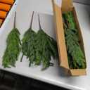 6-Pack Artificial Christmas Teardrop Swag, 25" Faux Norfolk Pine Swag Christmas Greenery Teardrop Wreath for Xmas Door, Mantle, Fireplace, Stairway Indoor Outdoor Holiday Decor