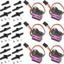 6 Pcs Micro Servo FT90S Motor All Metal Gears 9G Micro Servo for Arduino Project Robot Arm RC Airplane 1/8 1/10 Car Boat