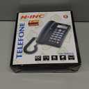 Wendry Corded Telephone with Caller ID, Hands-Free Speakerphone for Home & Office, Wired Desk Phone with Mute Function, Compatible with Landline Service(Black)