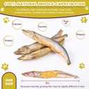 2 x Dylan's cabin Freeze-Dried Capelin Fish Treats for Cats and Dogs, 3 oz
