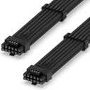 EZDIY-FAB 16AWG PCI-e 5.0 12VHPWR PSU Sleeved Cable, 600W 12+4 Pin Male to 12+4 Pin Male GPU Cable for RTX 5080/5070/ 3090Ti/4070Ti/4080/4090, 60cm/23.62in-Black