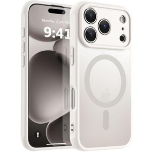 MOCCA Magnetic for iPhone 17 Pro Max Case, (Compatible with Magsafe) (16FT Military Grade Protection) Full Camera Protection Anti-Fingerprint Slim Translucent Matte Phone Cover 6.9",Stone