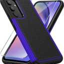 FNTCASE for Samsung Galaxy A54-5G Case: Dual Layer Shockproof Protective | Non-Slip Matte Textured | Heavy Duty Rugged TPU Drop Military Protection Tough Bumper Cell Phone Cases (Blue Black)
