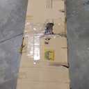 Queen Size Bed Frame, Queen Bed with Charging Station Headboard and LED Lights, Platform Bed with Metal Slats, No Box Spring Needed