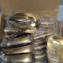Roshtia 12 Pcs Gold Ice Scoops 5 oz Stainless Steel Mini Scoop Candy Scoops for Kitchen Dispenser Buffet Jars, Scooping Coffee Bean, Sugar, Flour, Spice