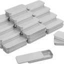 GENHAKON 50 PCS 3.15 X 1.34 X 0.4 Inch Slide Top Tin Containers With Lid For Small Items