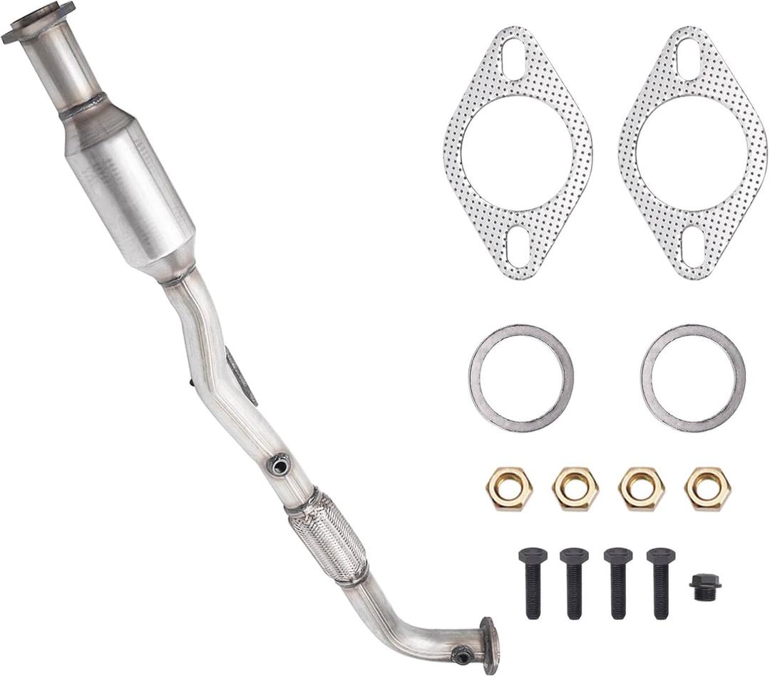 Rear Catalytic Converter Compatible with 2002 2003 2004 2005 2006 Camry 2.4L & 2002 2003 2004 2005 2006 Solara 2.4L, Not Fit XLE model, Direct-Fit (EPA Compliant)
