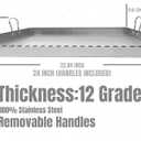 Universal Stainless Steel Flat Top Griddle Insert for Gas & Charcoal Grills Nonstick, Even Heating & Easy Clean, Includes Turner & Scraper, Ideal for Outdoor BBQ, Tailgating & Camping, 23" x 16"