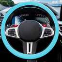 JDDRY Steering Wheel Cover - Silicone Protector - Universal Fit - Light Blue (1PC)