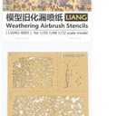 Acxico 1Set DIY Decoration Weathering Airbrush Stencils Tools for 1/35 1/48 1/72 Scale Model