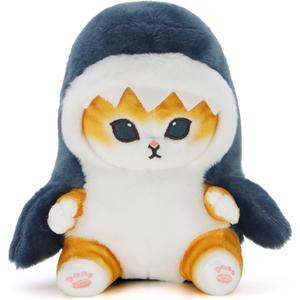 Kawaii Shark Cat Plush Toy Stuffed Animal Doll, Soft Pillow for Boys & Girls (Shark Cat, 20cm/7.8in)