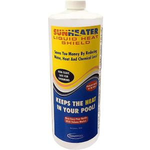 Sunheater Liquid Solar Blanket for Pools, Cover Free Liquid Heat Shield, Non-Toxic and Safe for Swimmers, Reduces Heat Loss, Chemical Loss and Water Evaporation, New and Improved Formula, 32 oz Bottle (Single)
