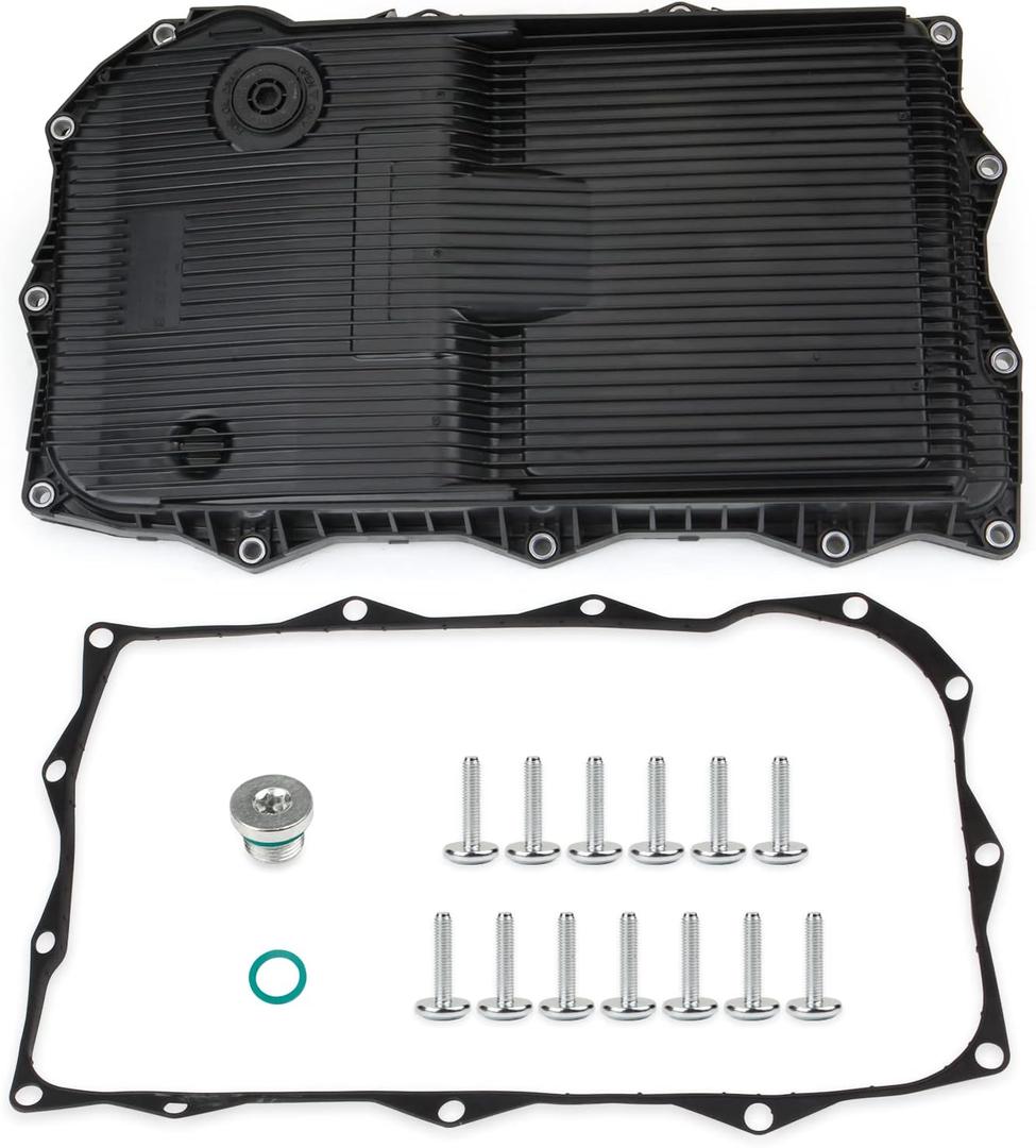MITZONE Transmission Oil Pan with Bolts Compatible with 2013-2022 Ram 1500 2500 3500 Dodge Durango Challenger Charger Jeep Grand Cherokee Chrysler 300 8 Speed Trans