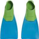 Sporti Adult-Kids Swim Fins for Pool Lap Swimming - Long Floating Fins for Swimming & Snorkeling - Swim Flippers for Training (Blue), 9T-10T