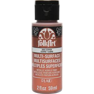 FolkArt Multi-Surface Metallic Paint in Assorted Colors (2 oz), Metallic Copper (2 Fl Oz (Pack of 1))