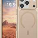 SUPFINE Magnetic for iPhone 17 Pro Case (Compatible with MagSafe)(Military Grade Drop Protection)(Camera Protection) Translucent Matte Shockproof Phone Cover,Desert Gold