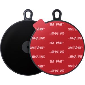 pop-tech Adhesive Dashboard Mounting Disk: 95mm Dash Pad Mount Disc for Suction Cup & Vacuum Phone Holder - 2 Packs 3.74" 3M Car Sticky Base Plate for Garmin & Tomtom GPS DashCam