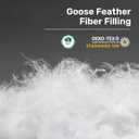 UNIKOME Goose Feather Down Fiber Comforter California King Size, All Season Duvet Insert with Soft Downproof Cover, Cloud-Like Fluffiness Bed Comforters with Corner Tabs (Cal King, Cream, 108"X94")